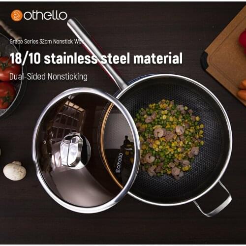 Othello Honeycomb NonStick Pan Gas Stove Frying Pan Stainless Steel Frying Pan Non-stick Wok
