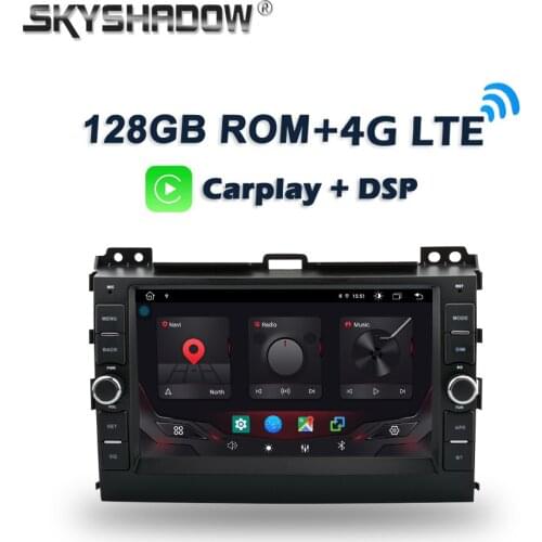 8" Carplay DSP IPS Android 10.0 4G +128GB Car DVD Player GPS Map WIFI Bluetooth RDS Radio For TOYOTA PRADO Cruiser 120 2003-2009