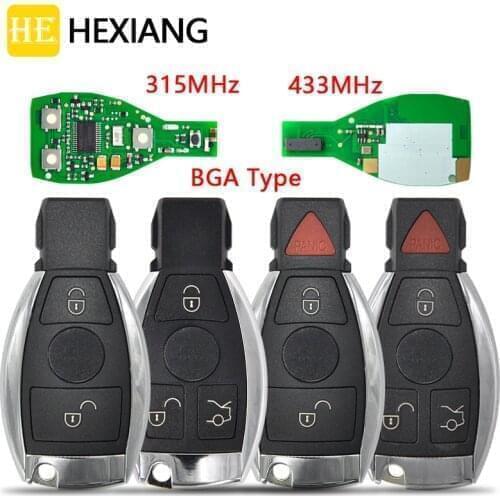 HE Xiang Car Remote Key For Mercedes Benz W203 W204 W205 W210 W211 W212 W221 W222 Supports Original NEC BGA 315MHz 433.92FSK