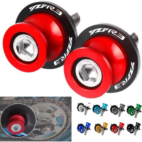 For YAMAHA YZFR3 YZF-R3 2015 2016 2017 2018 2019 2020 YZF R3 6MM Motorcycle Accessories CNC Swingarm Spools Slider Stand Screw