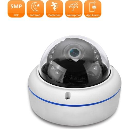 POE 5MP Security IP Camera 3MP 2MP Outdoor 20m Night Vision Video Surveillance Vandal-Proof Metal Indoor Dome CCTV Camera
