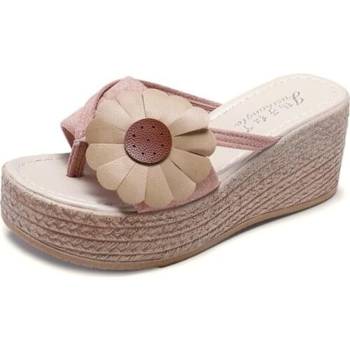 JARYCORN Summer Women Slippers 2019 Rome Retro Casual Shoes Thick Bottom Wedge Open Toe Sandals Beach Slip On Slides Female