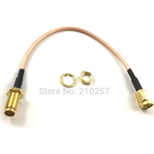 Free Shipping 5pcs RP Sma Male to RP Sma Female Connector Pigtail WLAN Telecom RF Antenna RG316 Coaxial Extension Cable 15cm