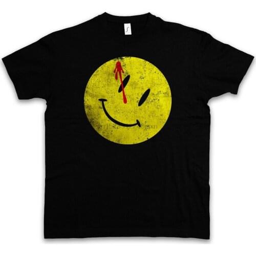 BLOODY BUTTON SWEATSHIRT T-SHIRT Watchmen Heroes Comedian Comic TV Smile The