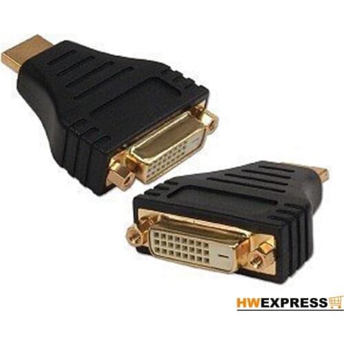 HWEXPRESS Hot HDMI to DVI Adapter w/Gold Plated Connector (Male to Female)