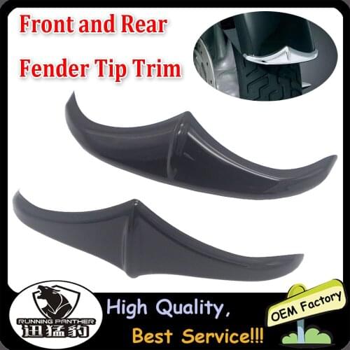 Motorcycle Front Rear Fender Leading Trailing Edge Tip For Harley 1998-2019 Touring Road King Glide Fairing Trim Cover Accent
