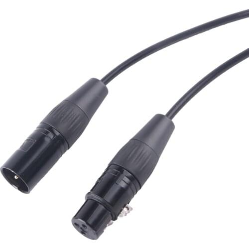 Fully Balanced 3 Pin DMX512 XLR Male to Female Stereo Plug Adapter Extension Cable for Microphone Audio