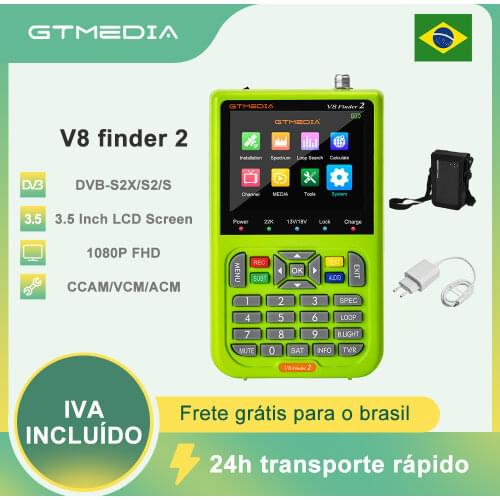 V8 Finder Meter SatFinder Digital Satellite Finder DVB S/S2/S2X HD 1080P Receptor TV Signal Receiver Sat Decoder Location Finder