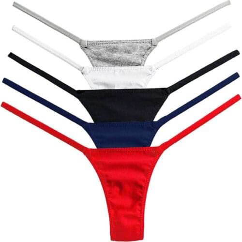 Sexy Miini G-String Pure Cotton Skin Rejuvenation Thong Low Waist Comfortable Womens Intimate Seamless Youngth Underwear