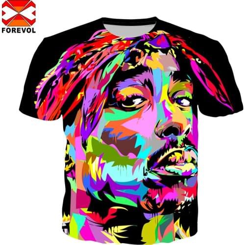 Star-2pac tshirts 3d print 2020 Summer new t-shirt tupac Fashion for Men Women oversized T Shirt homme Casual hip hop Sweatwear