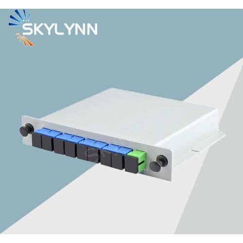 10PCS/Box SC/APC SC/UPC 1:8 Fiber Optic Module PLC Splitter, 1x8 LGX Insert Type Splittter