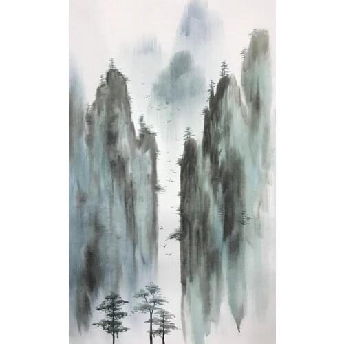 100% Hand Painted Modern Chinese Landscape Oil Painting on Canvas Abstract Canvas Painting Wall art Picture for Home Decoration