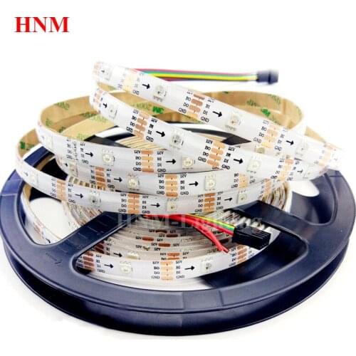 12V 5M 30LEDs/m WS2815 Digital Pixel RGB LED Strip 5050 SMD Flexible Tape TV Christmas Light Lamp,White/Black PCB,IP20/IP65/IP67