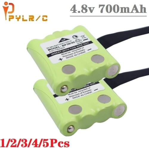 1/2/3/5Pcs 4.8V 700MAH NIMH battery For BP38 BP39 BP40 BT1013 BT537 Rechargeable Battery For MOTOROLA TLKR T4 T5 T6 T7 T8 Series