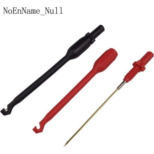 2 Automotive Test Lead Kit Power Probe Clip Hook 4mm Banana Tool Puncture Wire Multimeter Test Stick