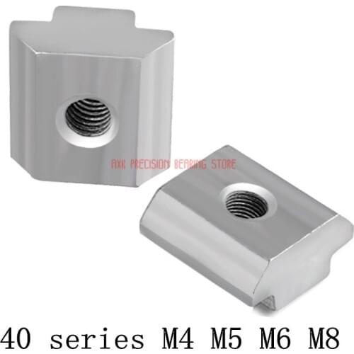 2021 Time-limited Stainless Steel Rod Rivet Nut 5pcs/lot 40 Series M4 M5 M6 M8 T Sliding Nut For 4040 Aluminum Profile Slot 8mm
