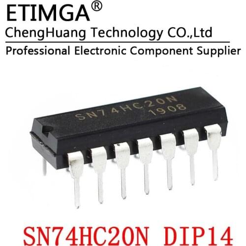 5PCS/LOT 74hc20 HD74HC20P SN74HC20N Dual 4-input NAND gate DIP-14
