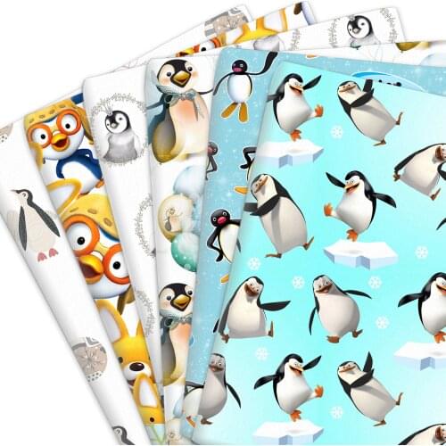 50*145cm Penguin 100% Pure Cotton Or Polyester Cotton Fabric Material Patchwork Sewing Quilting Fabric Needlework DIY Cloth