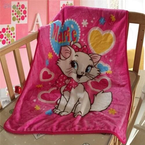 70x100cm Small Pink Disney Marie Cat Frozen Stitch Flannel Throw Blanket Children Baby Kids Bed Sofa Blanket Pet Warm Covers