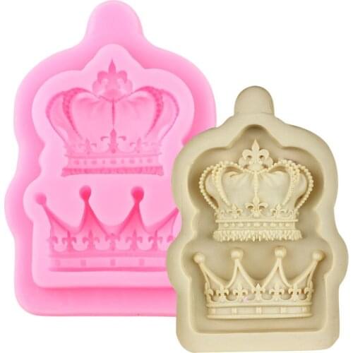 Royal Crown Silicone Mold Chocolate Gumpaste Moulds Candy Resin Clay Molds Cupcake Topper Fondant Cake Decorating Tools