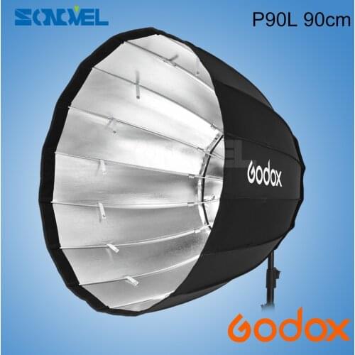 Godox P90L 90cm Deep Parabolic Softbox with Bowens Mount Adapter Ring for Bowens Mount Studio Monolight Flash Light