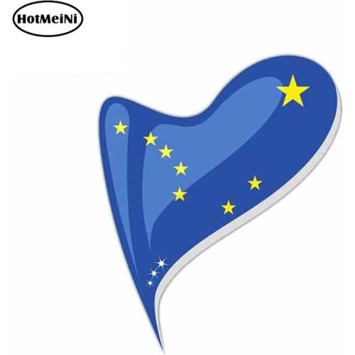HotMeiNi 13cm x 10.5cm Funny Auto Car Stickers and Decals Vinyl Car Wrap Decoration for Alaska USA State Flag Graphics