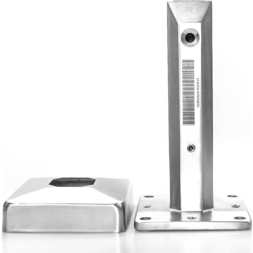 Have In Stock Duplex 2205 Frameless Glass Stainless Steel Square Base Mount Glass Spigot