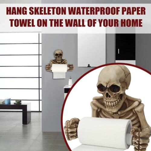 Creative Skull Toilet Paper Holder Wall Mounted Toilet Paper Storage Box Bathroom Storage Box Dropshipping