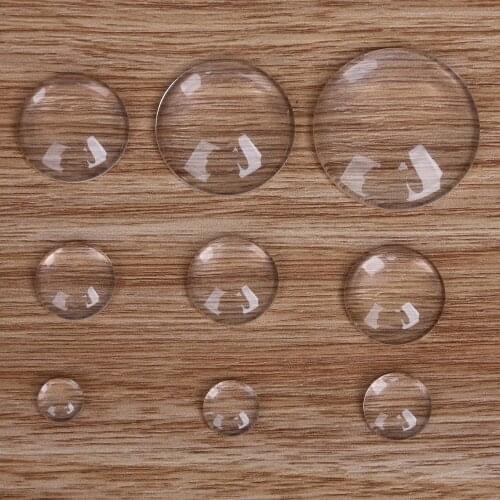 Latest Design 8-30mm Transparent Round Cabochon Clear Epoxy Circles For Craft Jewelry Dress Accessories 10-50pcs/Lot