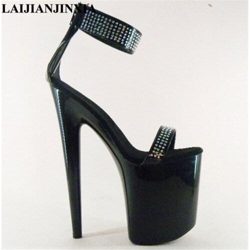 LAIJIANJINXIA Women New 20cm Ultra High Heels Platform Sandals Night Club Party Wedding Dress Dancing Shoes Pole Dance Shoes