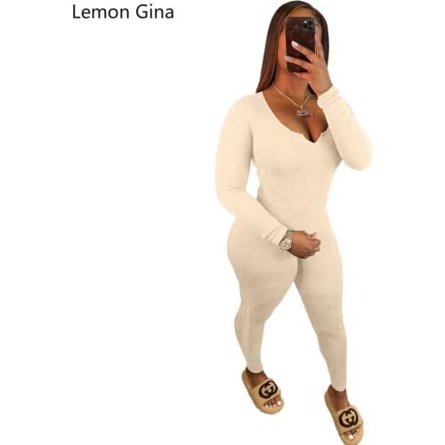 Lemon Gina New Solid Color Pit Strip Thread Long Style Long Sleeve V Collar Solid Color Two Sets