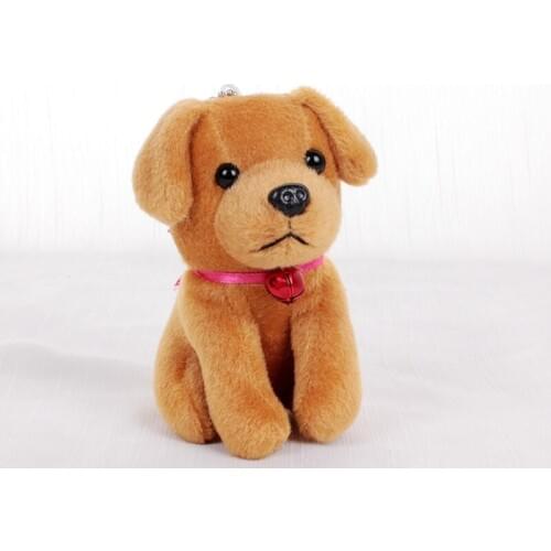 Cute Girls Plush Labrador Dog Toy Keychain Women Pompon Fur Dog Key Ring Female Bag Car Trinket Wedding Party Doll Jewelry Gift