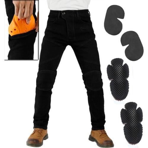 Motorcycle Leisure Motorcycle Jeans Mens Outdoor Summer Riding Pants Motorpoof Jeans With Protect Gears