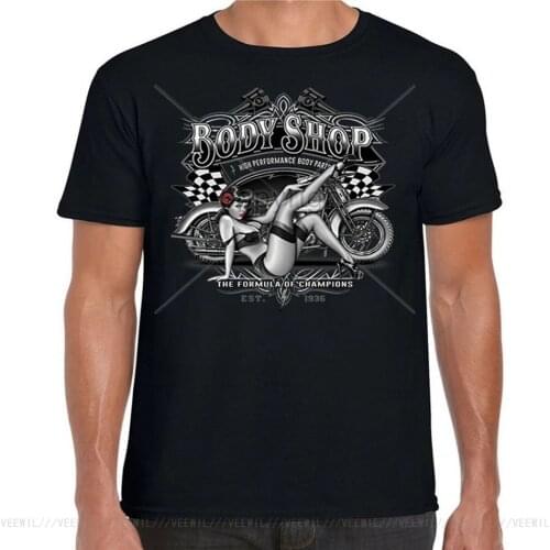 Mens Biker T-Shirt Motorcycle Motorbike Custom Vintage Classic Bobber Chopper Streetwear Funny T Shirt