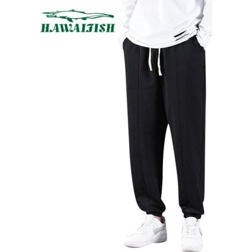 Hawaifish brand Mens pants 2021 spring and autumn leisure cotton sports jogger casual thin fashion loose style running clothing
