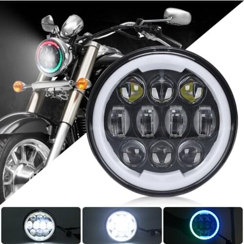 5.75 Inch LED Headlight 5 3/4" Front Driving Head Light Headlamp ForDyna Sportster Softail 1200 XL1200L Custom XL1200C 8835
