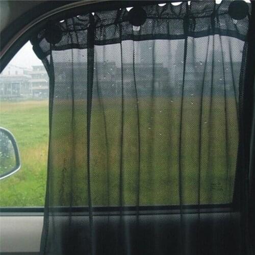 New 1 Pair Car UV Protection Side Window Curtain Sunshade Sunscreen Curtain Beige