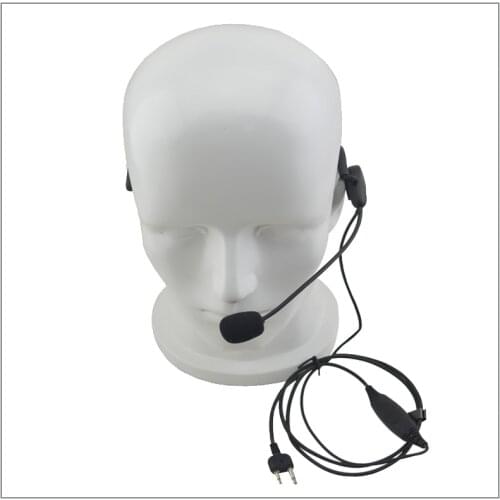 One-Wired Behind-the-head style headset 2-PIN S Plug for ICOM F3 F4 F10 F20 IC-V8 IC-V80 IC-V85 Cobra Ham Radio