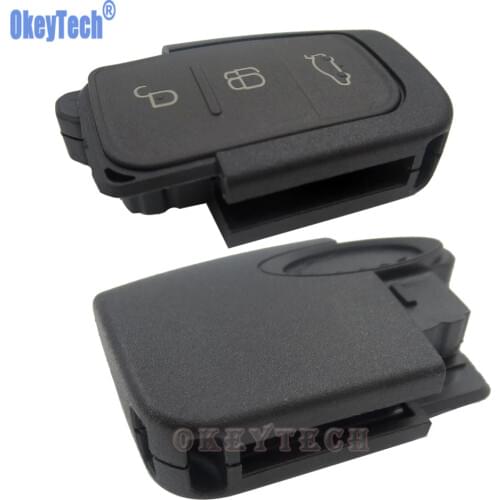 OkeyTech Replacement 3 Buttons Flip Folding Remote Car Key Shell FOB For Ford Focus Mondeo Fiesta Key Cover Case