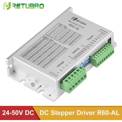 R60-AL Parameters Changeable Stepper Driver Nema 23 24 Open Loop 2 / 3 Phase High Performance Digital Modification by data cable
