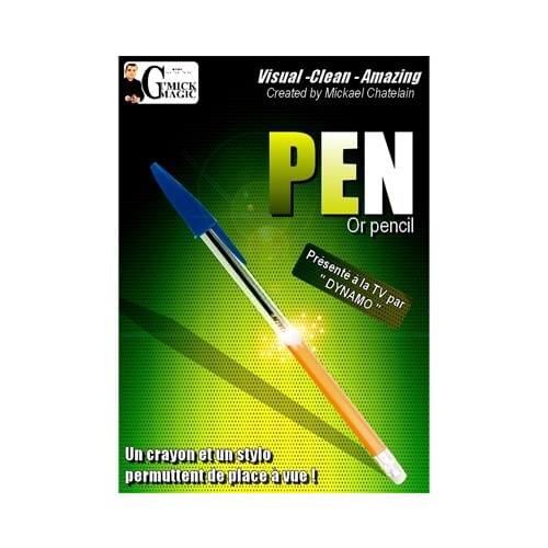 Pen Or Pencil (Dvd And Gimmick) - Magic Tricks For Professional Magicians,Classic,Illusion,Street Magia,Close Up