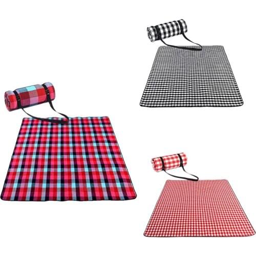 Picnic Cloth Fold Pad Soft Blanket Outdoor Folding Waterproof Blanket Camping Beach Plaid Picnic Mat 200cmX200cm