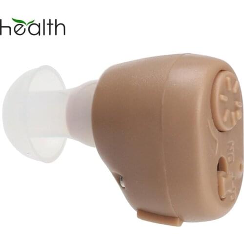 Sound Amplifier Mini Inner Ear Type Hearing Device Comfortable Wearing with Replacement Battery