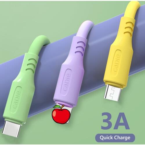 Charger For iPhone 11 Pro Max X XR XS 8 7 6 6s 5 5s iPad Cord for Charging Charger Cable Liquid Silicone Micro USB Type-C Cable