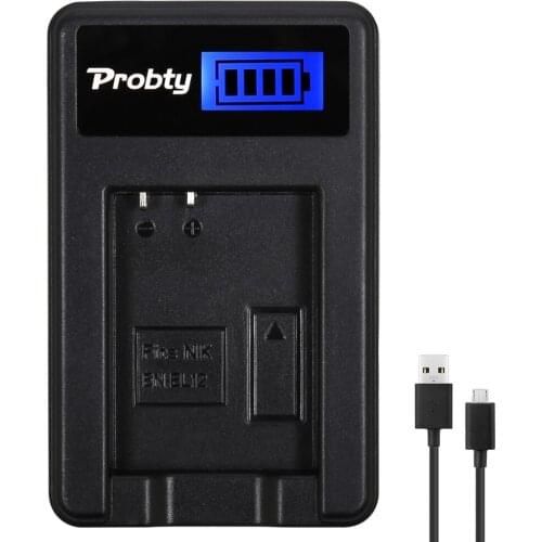 Probty EN-EL12 ENEL12 EN EL12 LCD USB Charger for Nikon Coolpix S9700 AW120 S9900 AW130 AW100 P340 S6100 AW110 S9500 S8100