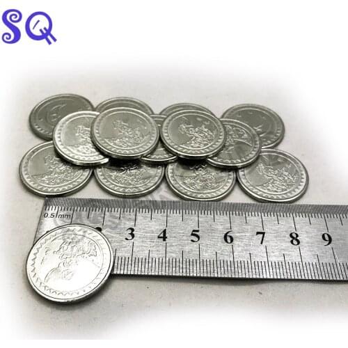 100pcs per bag Arcade Style Gaming Coin Tokens 25*1.8mm Stainless steel tokens for Arcade MAME Amusement Machine Cabinet