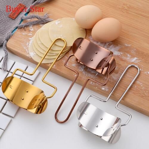 Golden Roller-Cutter Wrapper-Maker Pastry-Tools Stainless Steel Dumplings Skin model Pancake maker Dough Presser Kitchen gadgets