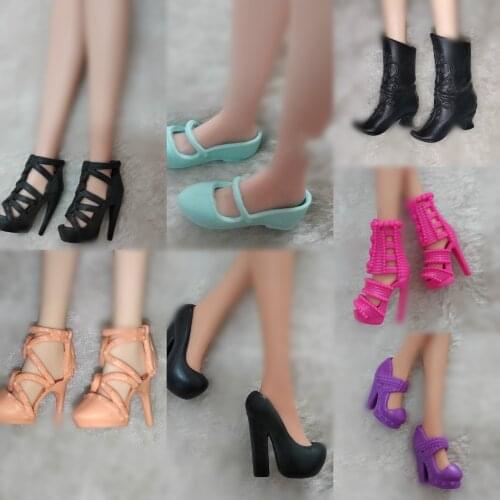 1/6 Doll Shoes Mix style High Heels Sandals Boots Colorful Assorted Shoes Accessories For Barbie Doll Baby Xmas DIY Toy