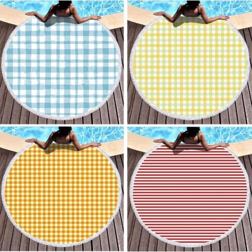 1 Piece Of Shirt Stripe Pattern Plaid Printed Beach Towel Microfiber Digital Pool Beach Towel Toalla Blanket Shower Beach Towel