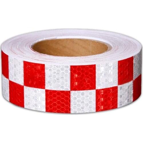 Reflective Hazard Tape checkered reflective tape Caution Warning Reflector Sticker Square Types 5cm*3m 1 PCS